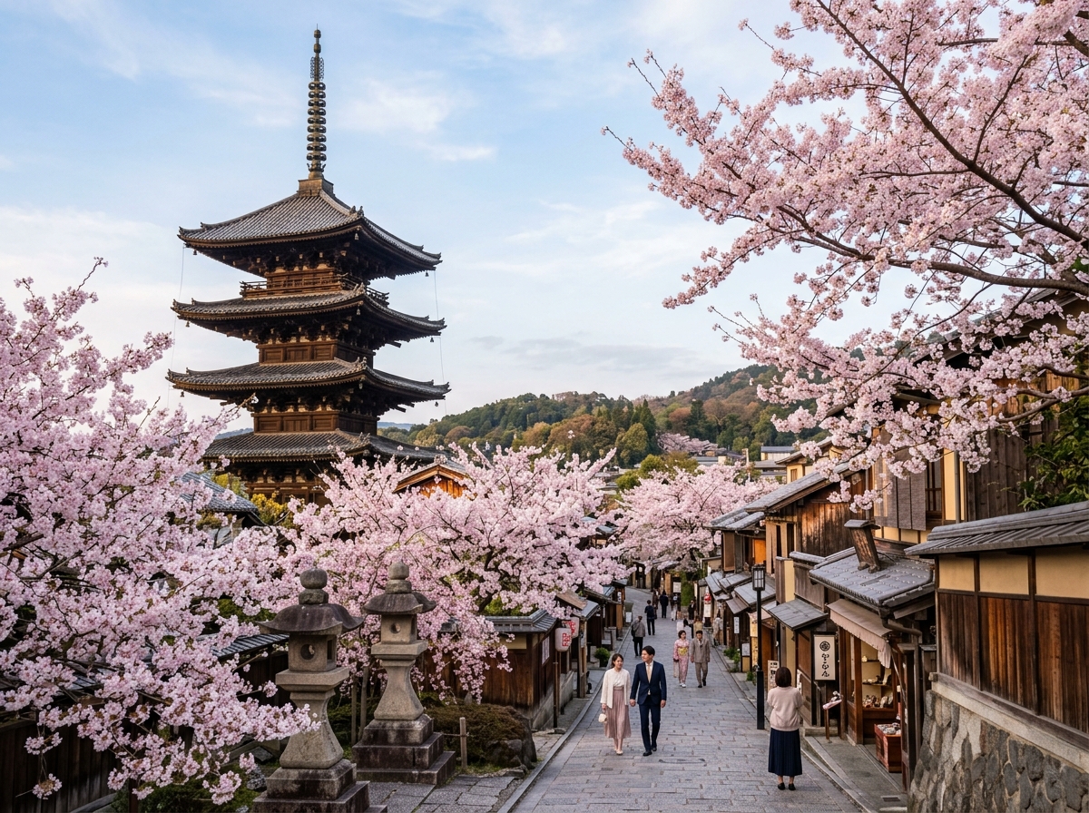 Kyoto Pagoda Cherry Blossoms